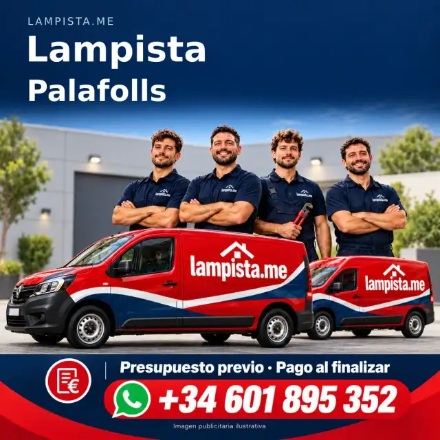 Imagen publicitaria ilustrativa: fontanería y electricidad en Palafolls. Lampista.me, +34 601 895 352