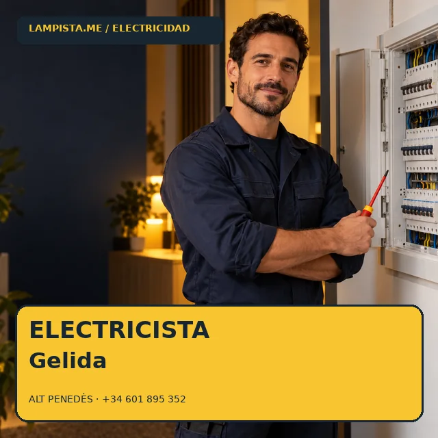 Imagen publicitaria ilustrativa de un técnico electricista