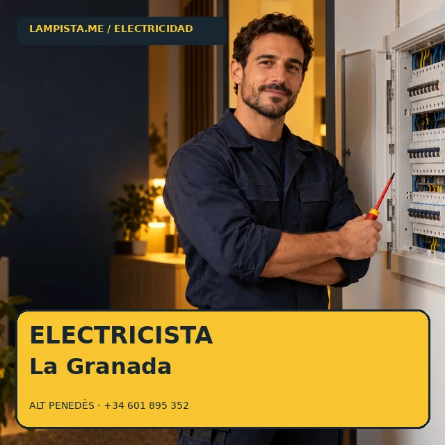 Electricista La Granada: imagen publicitaria ilustrativa de un técnico electricista
